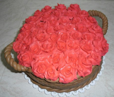 Košík s ružami